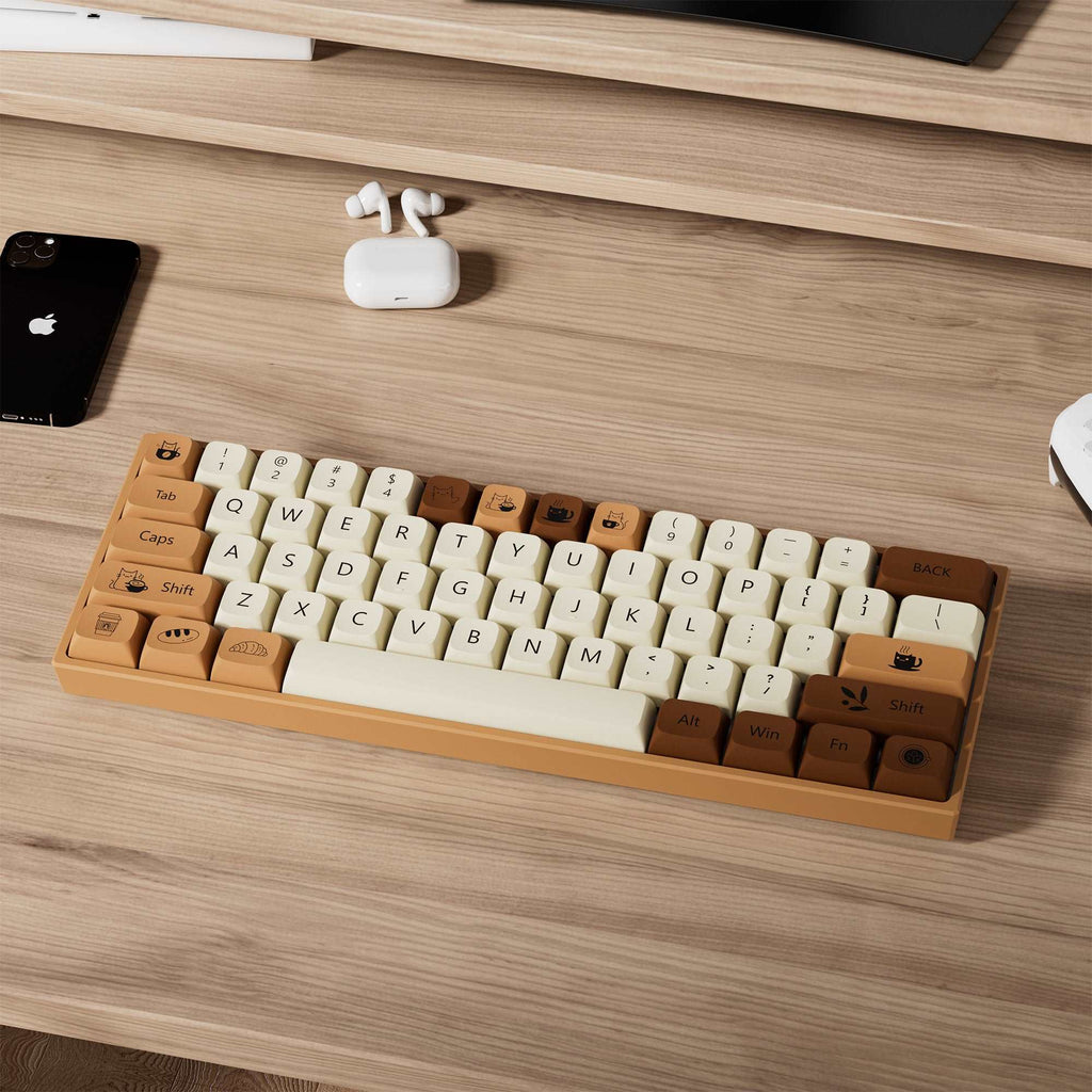 XVX Coffee Cat 143-Key XDA Profile Dye-Sub PBT Keycap - xvxchannel