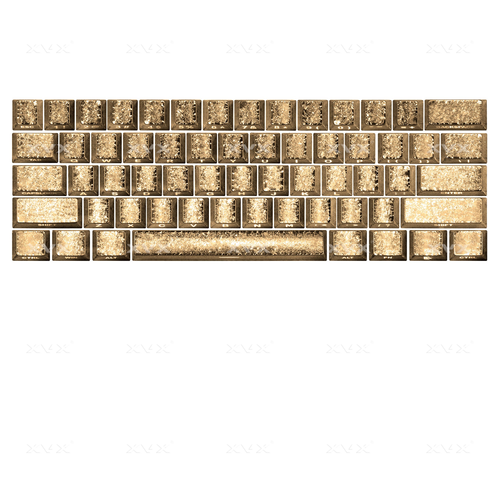 XVX Foil Series Side-Printed Shine-Through Cherry Profile Keycap Set XVX Keyboard Channel