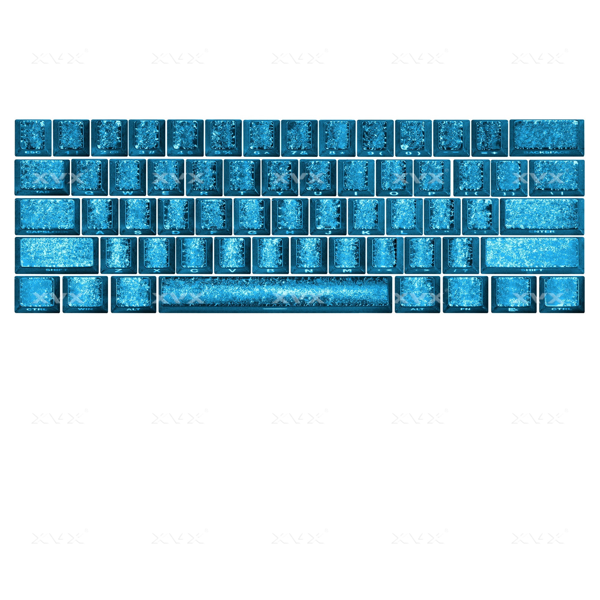 XVX Foil Series Side-Printed Shine-Through Cherry Profile Keycap Set XVX Keyboard Channel