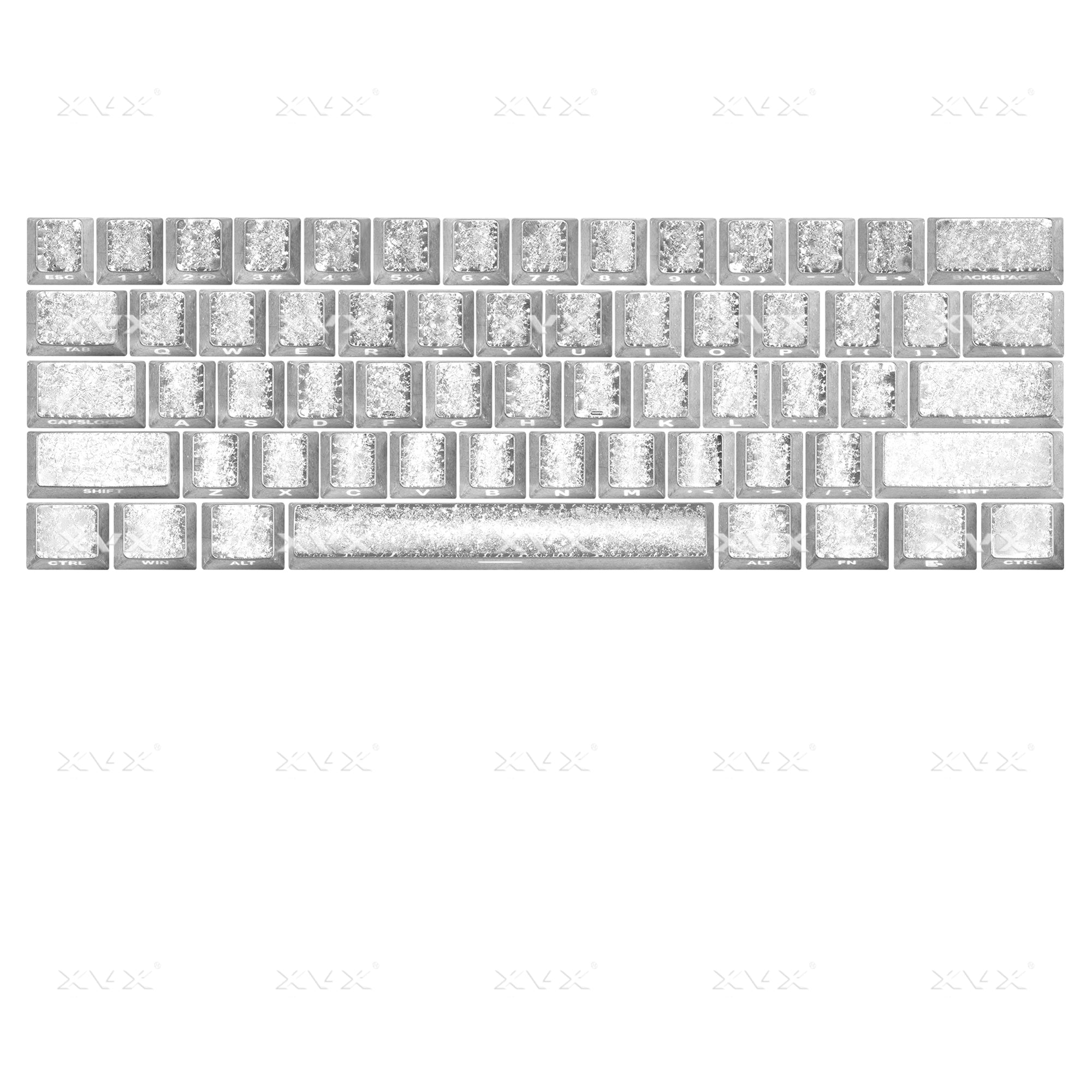 XVX Foil Series Side-Printed Shine-Through Cherry Profile Keycap Set XVX Keyboard Channel