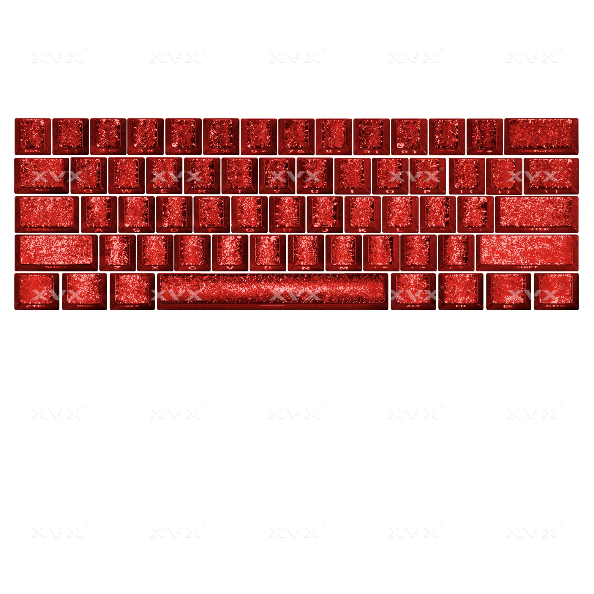 XVX Foil Series Side-Printed Shine-Through Cherry Profile Keycap Set XVX Keyboard Channel