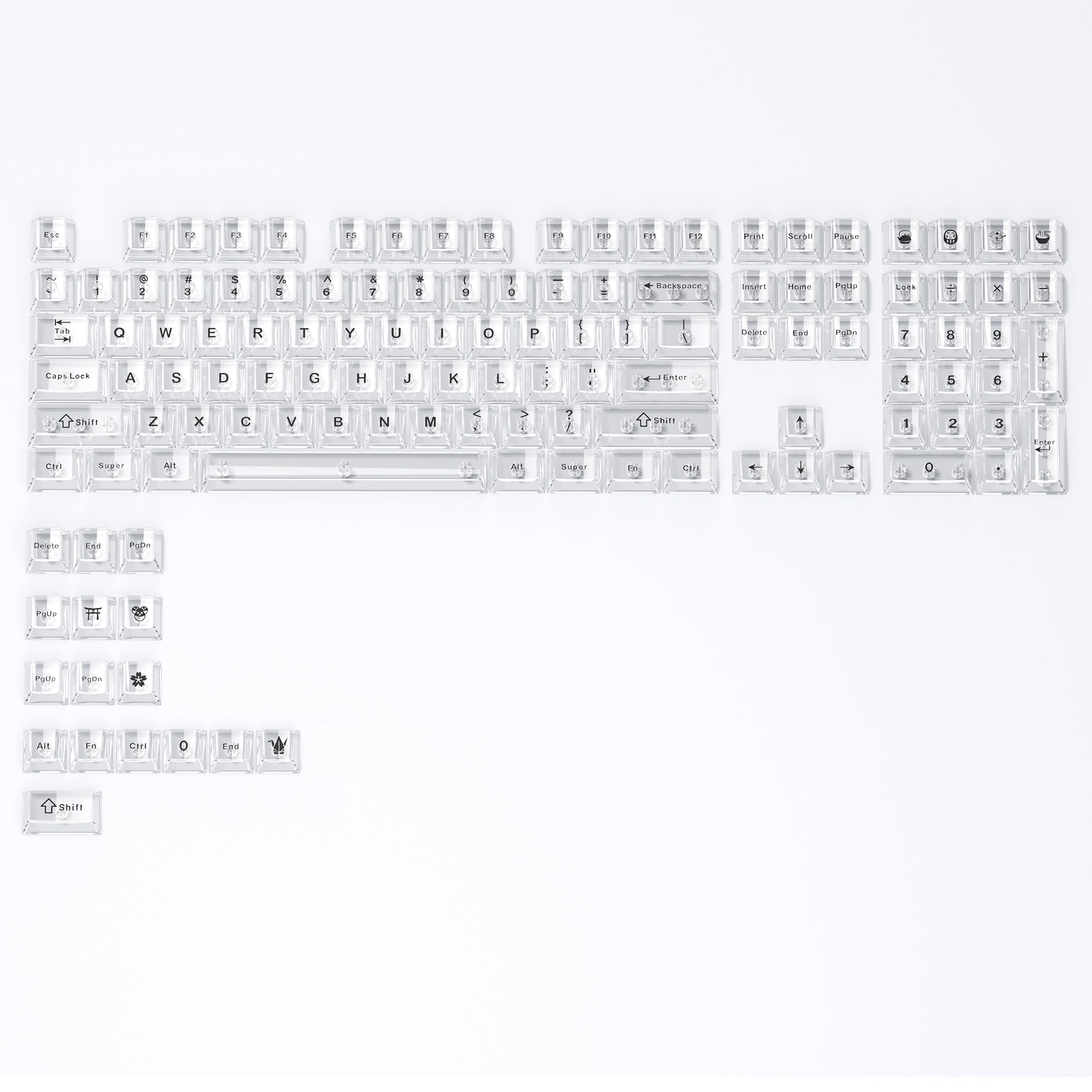 Moa Profile Keycaps Sunzit Keycaps 145 Keys Cute Cat PBT Keycaps MOA Profile Blank Keycaps For MX Switches