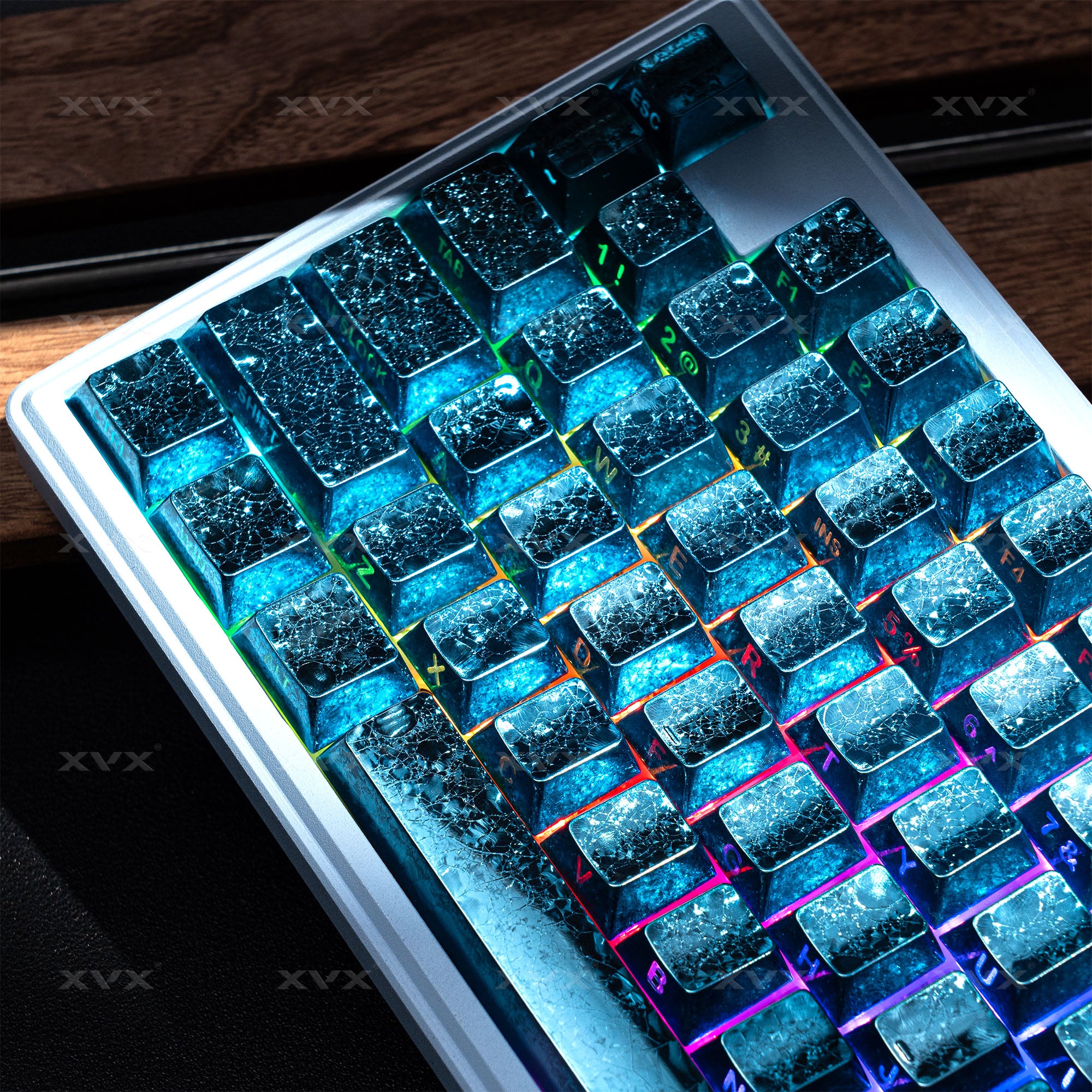 XVX Foil Series Side-Printed Shine-Through Cherry Profile Keycap Set XVX Keyboard Channel