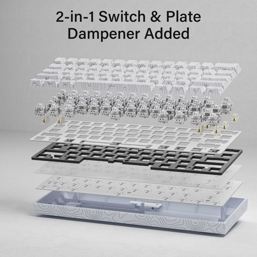 XVX M61 Pro Topographic 61 Keys Tri-Mode Mechanical keyboard - xvxchannel
