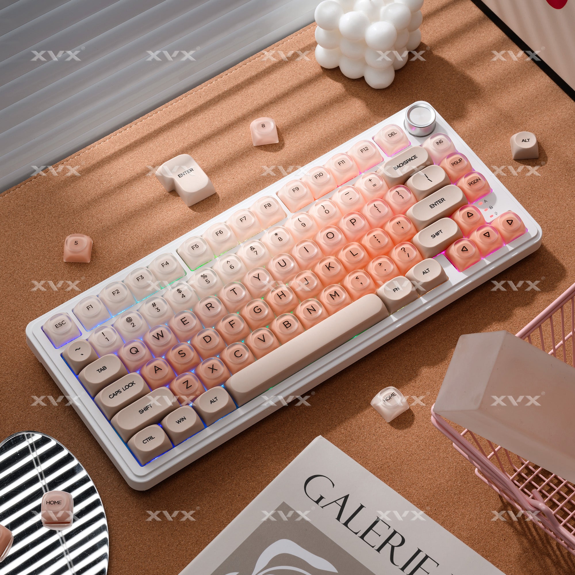 132Keys PC Keycaps Russian Crystal Backlit 132Keys PC Keycaps Russian Crystal Backlit