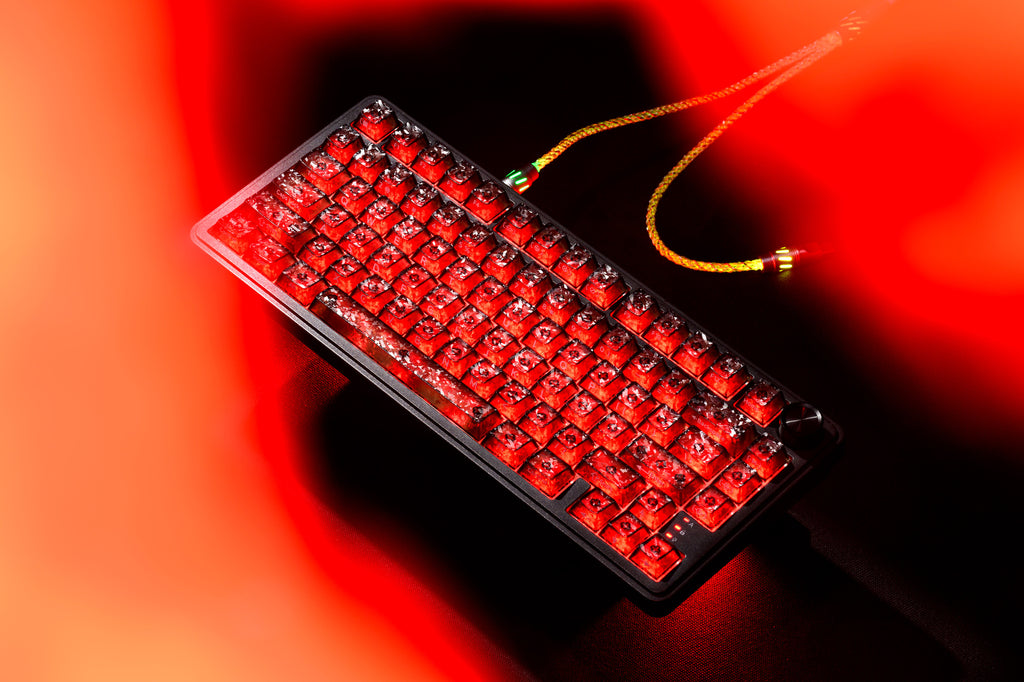 XVX Forged Carbon-Look Cherry Profile Side-Printed PC Keycap Set