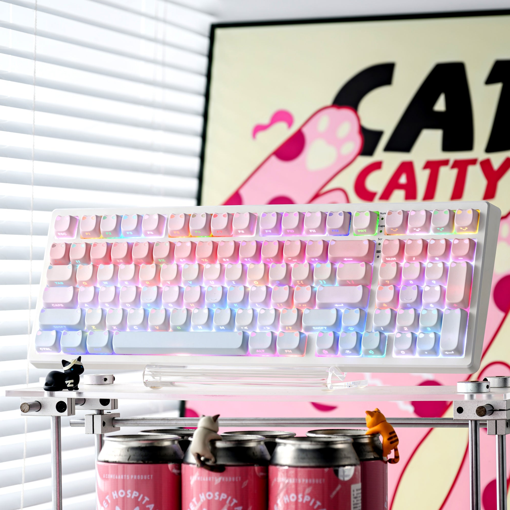 XVX Lumicat MAO Profile Side-Printed Shine-Through 113-Key Keycap Set XVX Keyboard