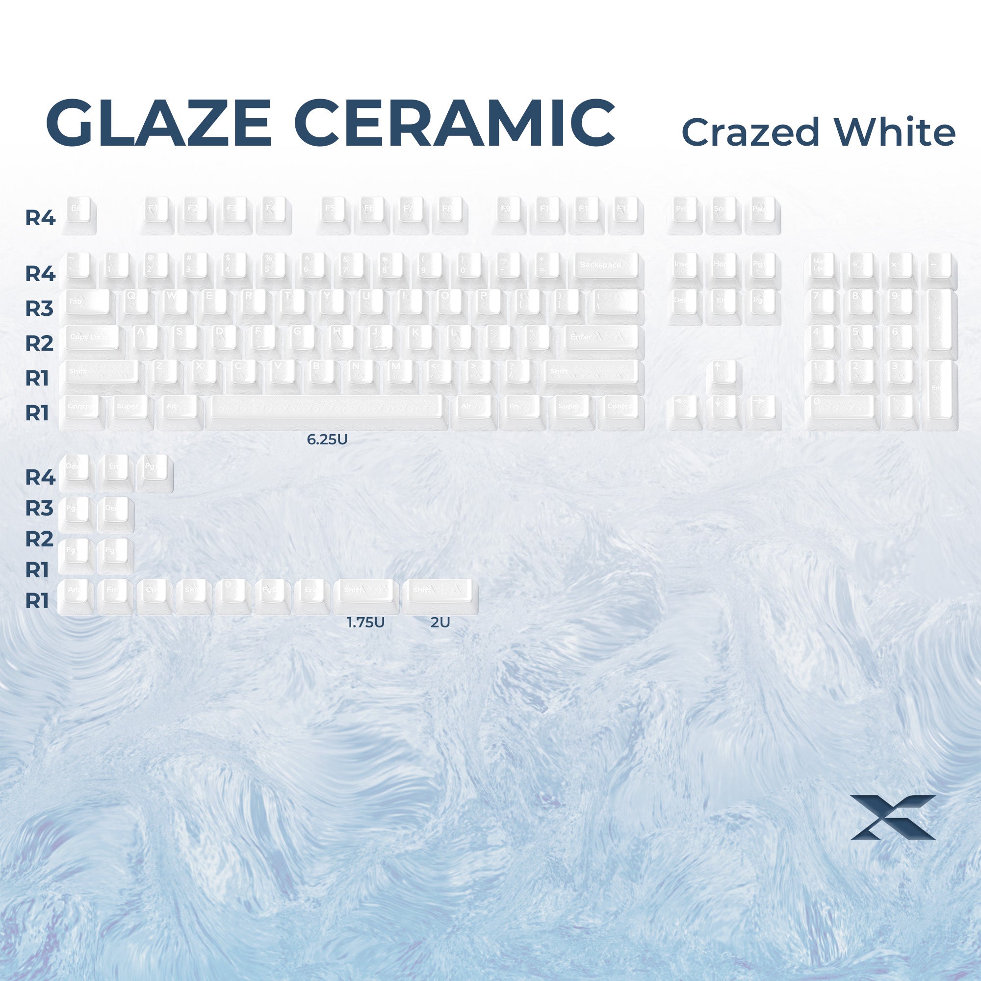 Crakle Glaze Ceramic Keycap Set | XVX Keyboard