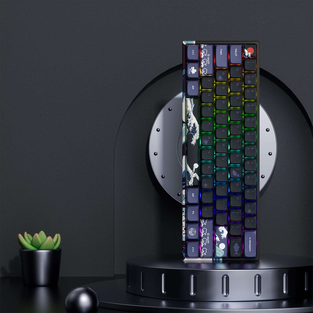 XVX M61 Kanagawa Hot-swappable 61 Keys Wired/Wireless Mechanical Keyboard - xvxchannel