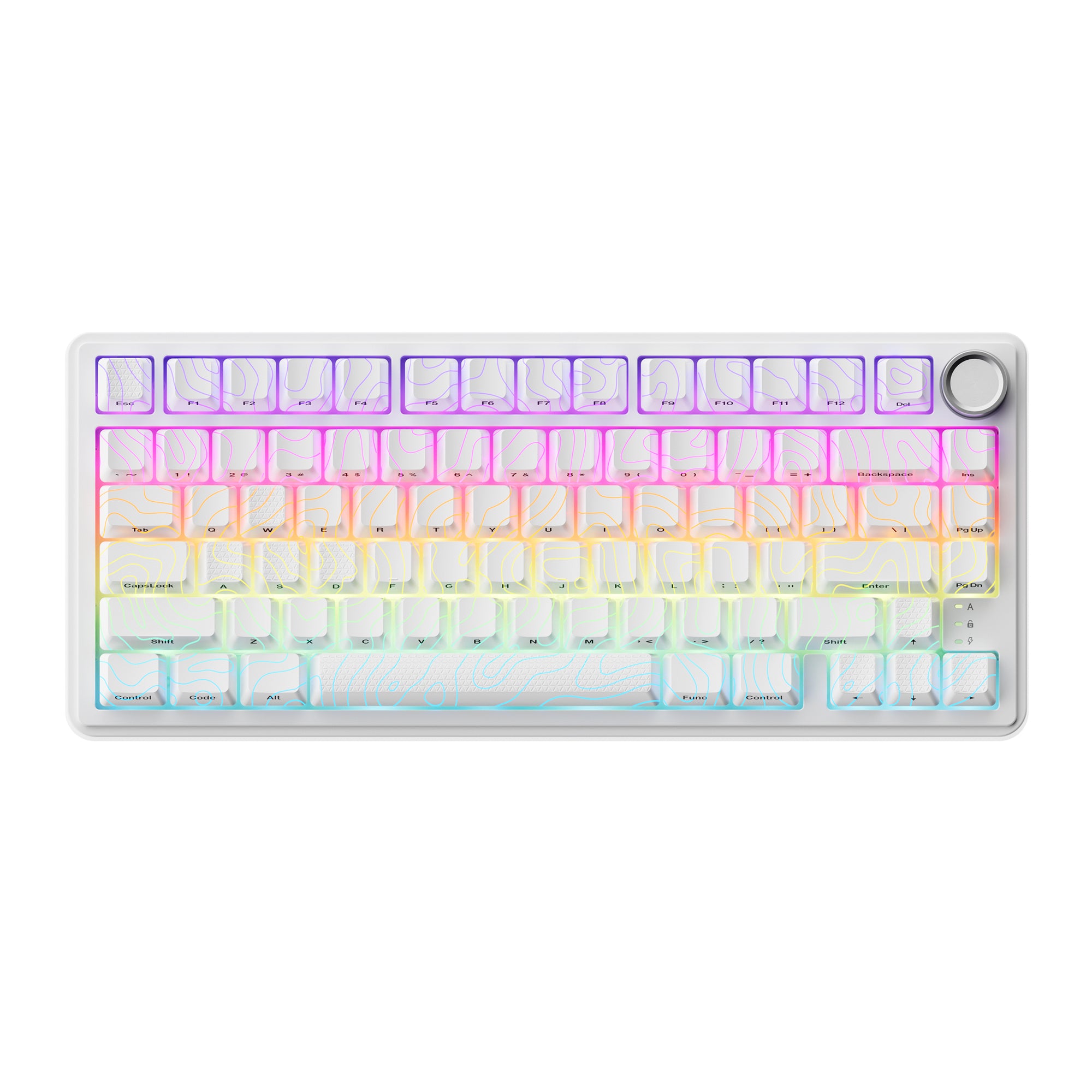 XVX M75 Lumina 75% Tri-Mode RGB Mechanical Keyboard with Knob XVX Keyboard Channel