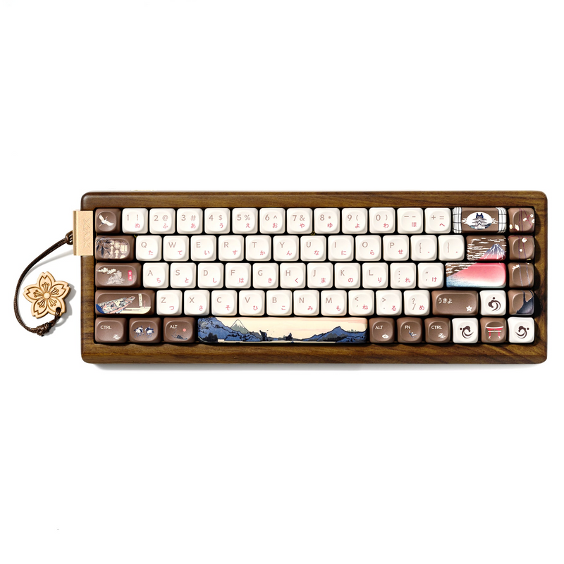 XVX MU68 Fuji Wave QMK/VIA Wireless Wooden Mechanical Keyboard