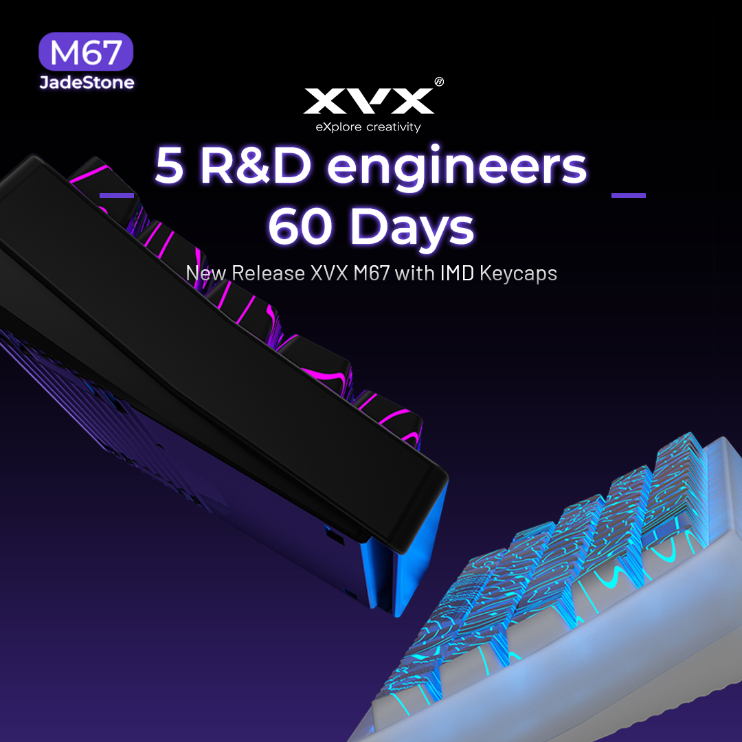 XVX M67 JadeStone Mechanical Keyboard With IMD-Tech Keycaps – XVX