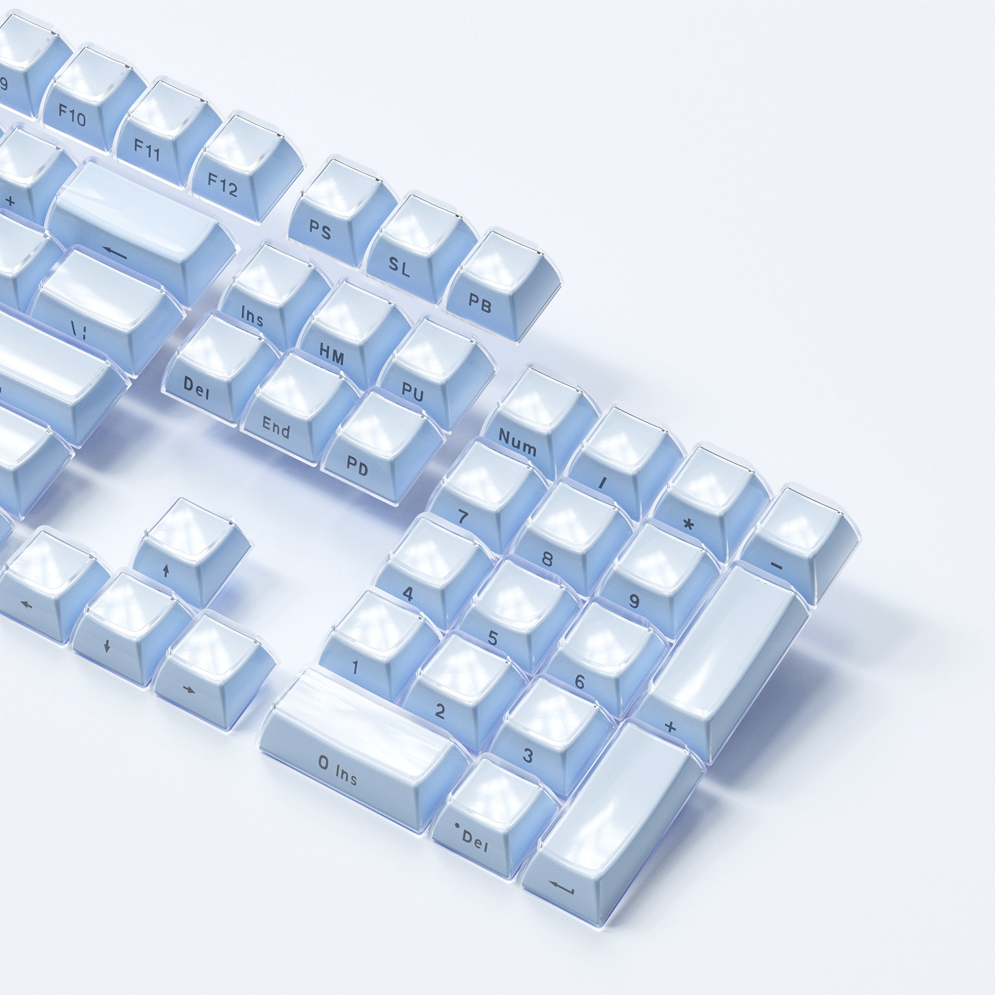 XVX Jelly Side-Printed Translucent Double-Shot OEM Profile 113-Key Keycap Set XVX Keyboard Channel
