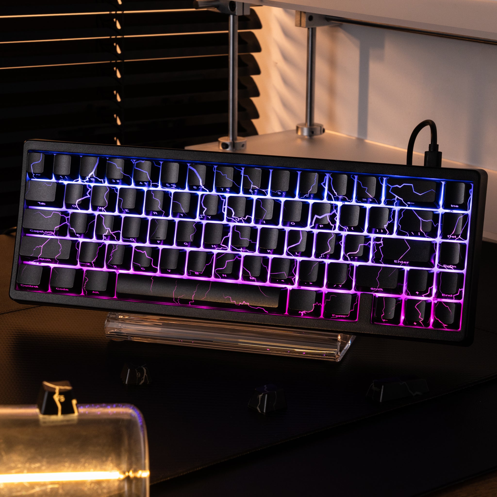 XVX IMD Lightning Pattern Shine-Through OEM Profile 118-Key Keycap