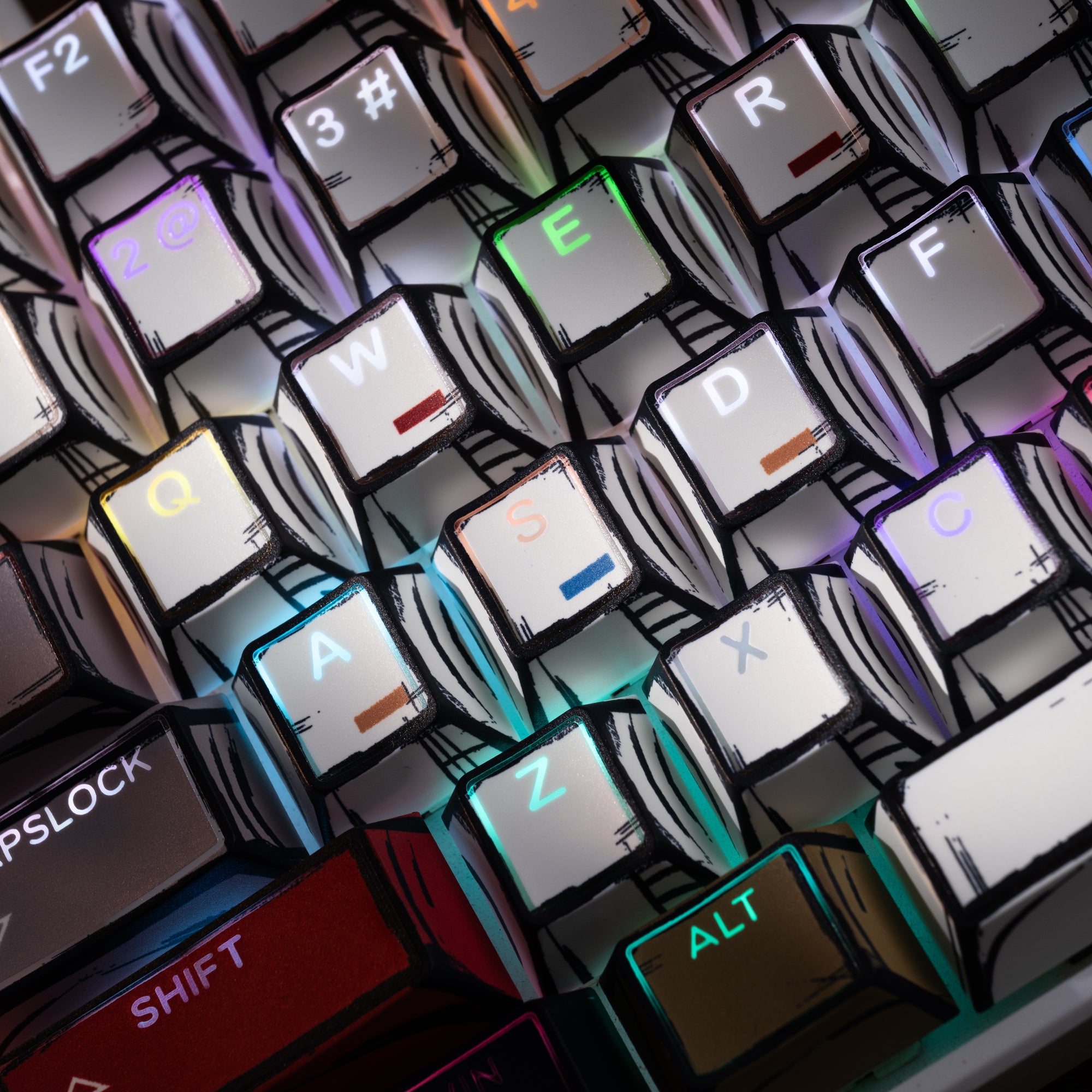 PRISM Shine-Through PBT Keycap Set | XVX Keyboard