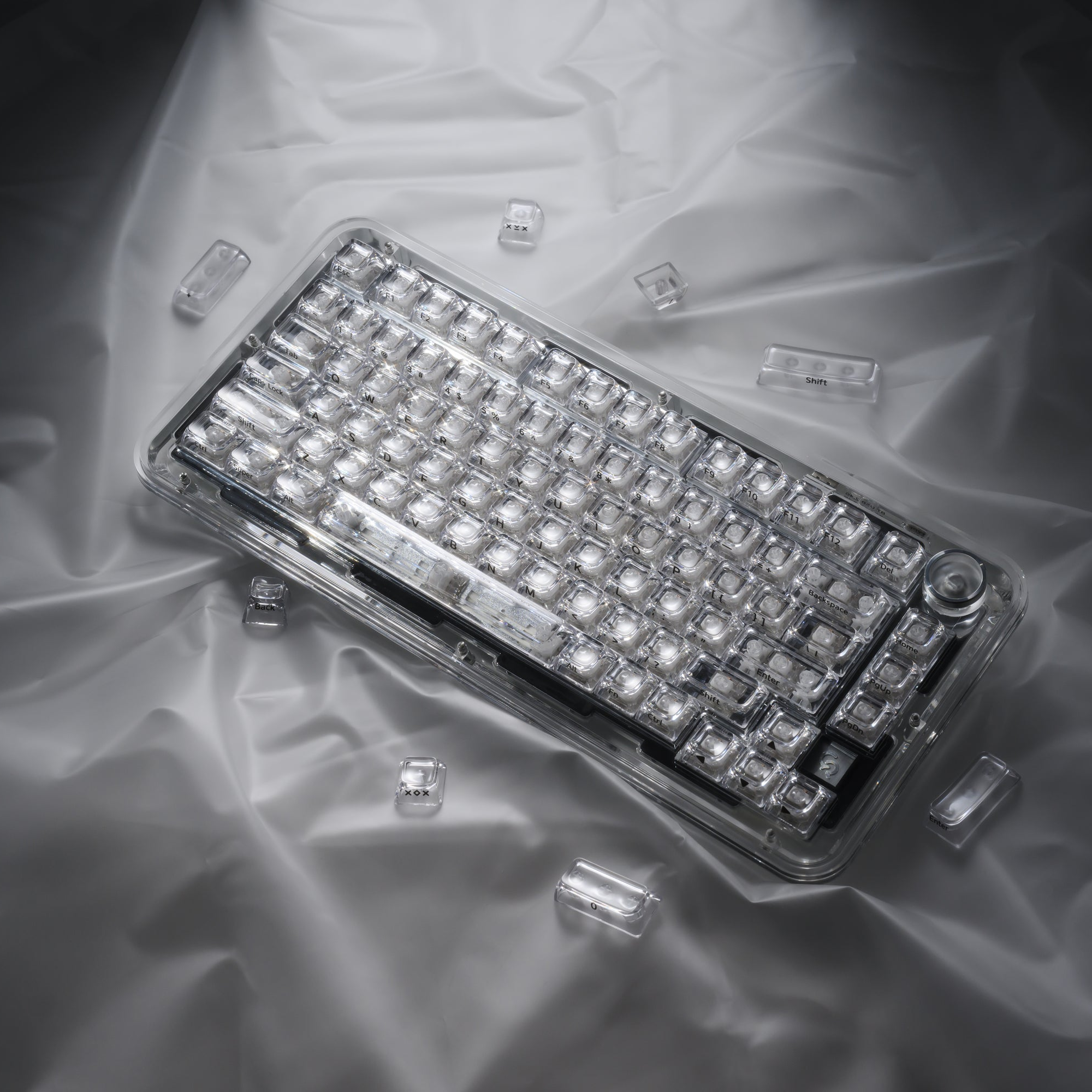 XVX Arctic Transparent SA Profile Double-Shot 128-Key PC Keycap Set