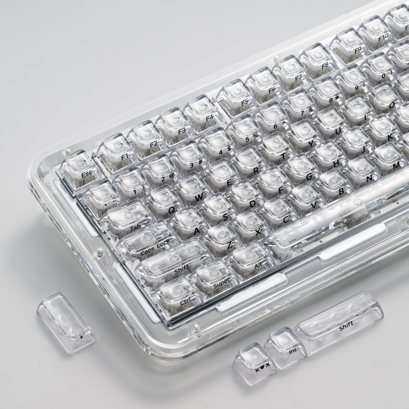 XVX Arctic Transparent SA Profile Double-Shot 128-Key PC Keycap Set