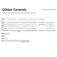 XVX Glitter Ceramic Cherry Profile 120-Key Full Keycap Set