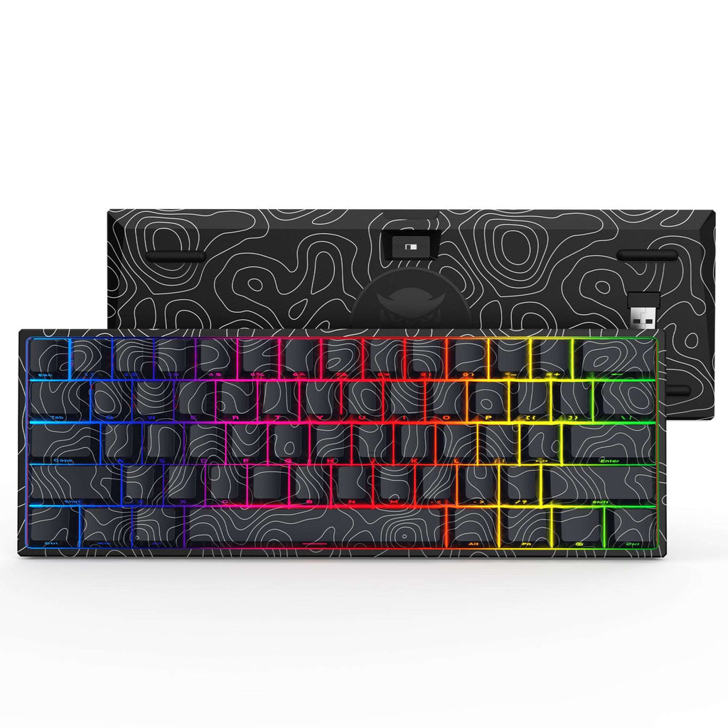 XVX M61 Pro Topographic 61 Keys Tri-Mode Mechanical keyboard - xvxchannel