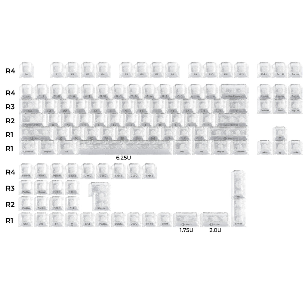XVX Forged Carbon-Look Cherry Profile Side-Printed PC Keycap Set – XVX ...