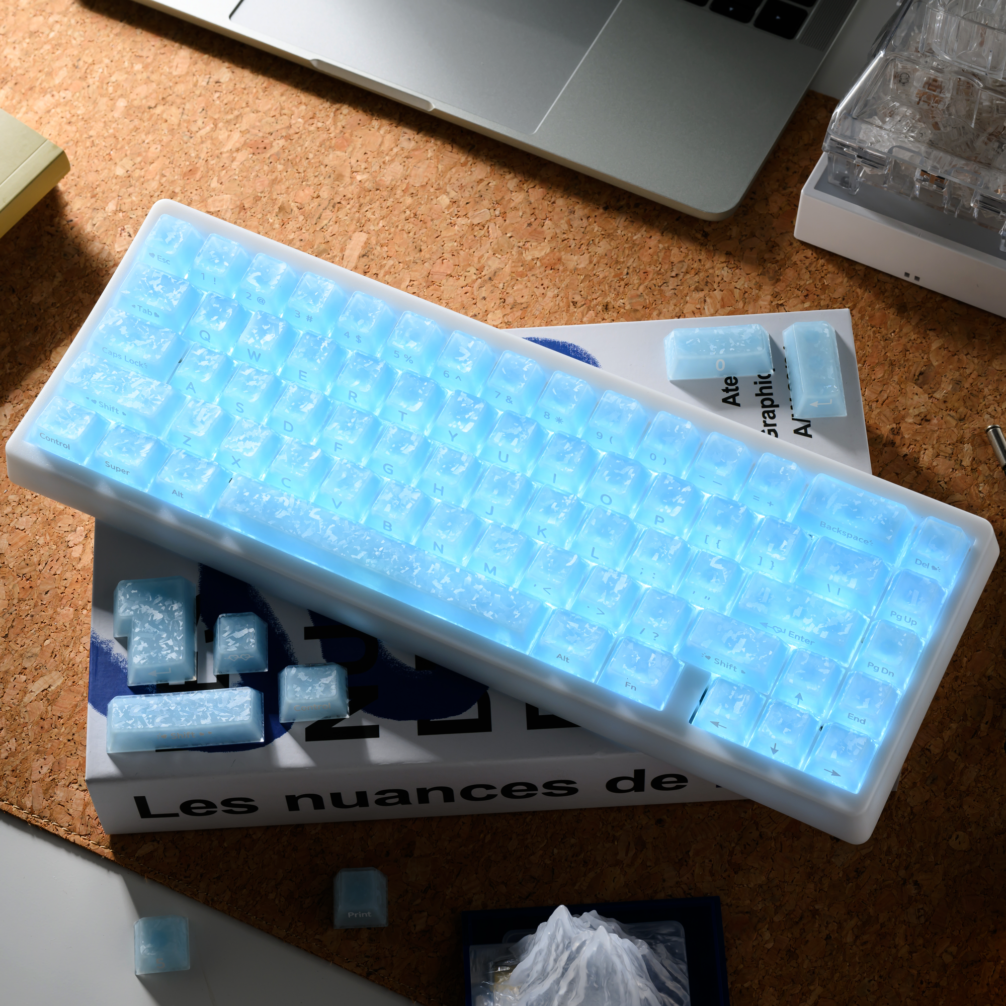 XVX M67 JadeStone Forged Carbon Gasket Mounted VIA Tri-Mode Mechanical Keyboard 