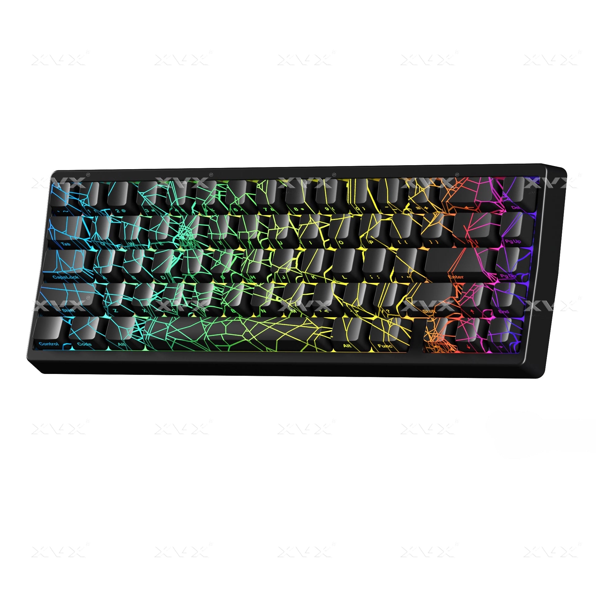 XVX M67 JadeStone VIA Tri-Mode Mechanical Keyboard with IMD-Tech Keycaps (Spider Web) XVX Keyboard Channel