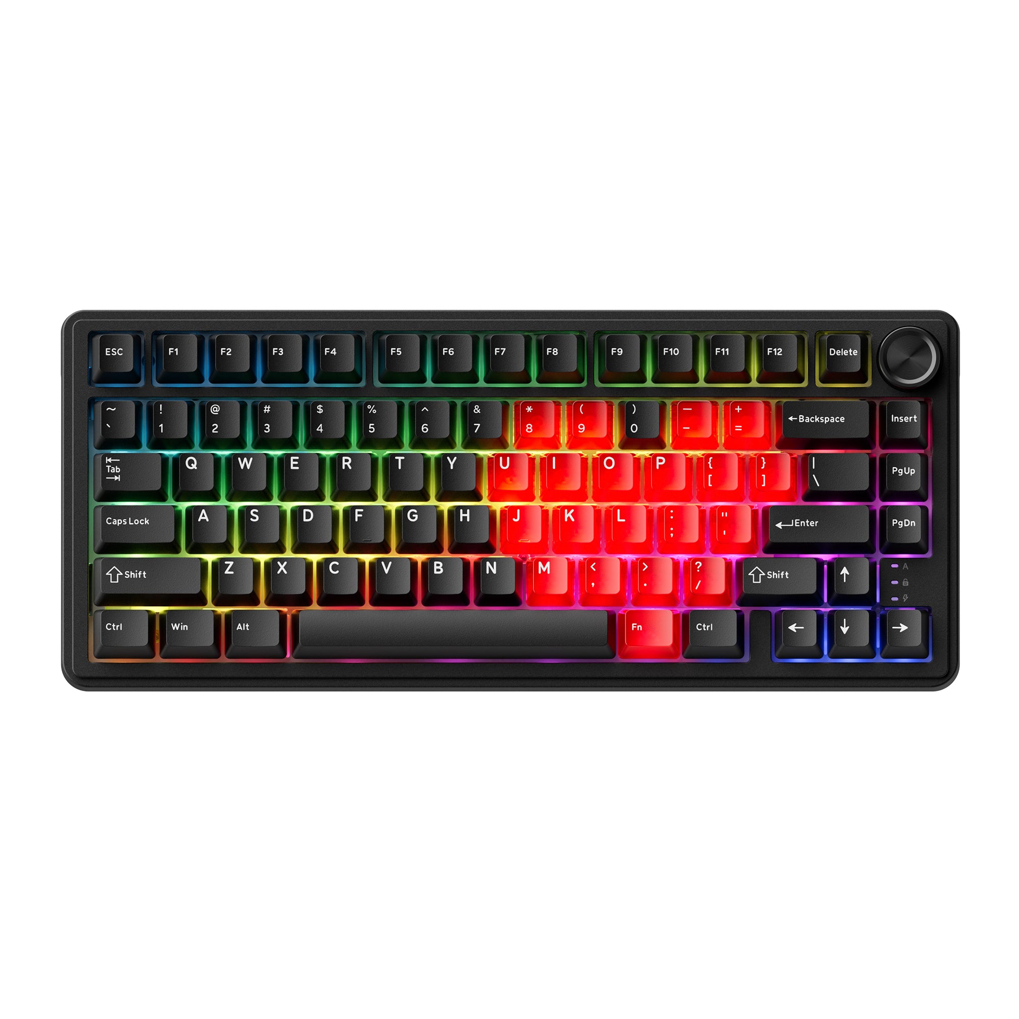 XVX M75 Lumina 75% Tri-Mode RGB Mechanical Keyboard with Knob XVX Keyboard Channel