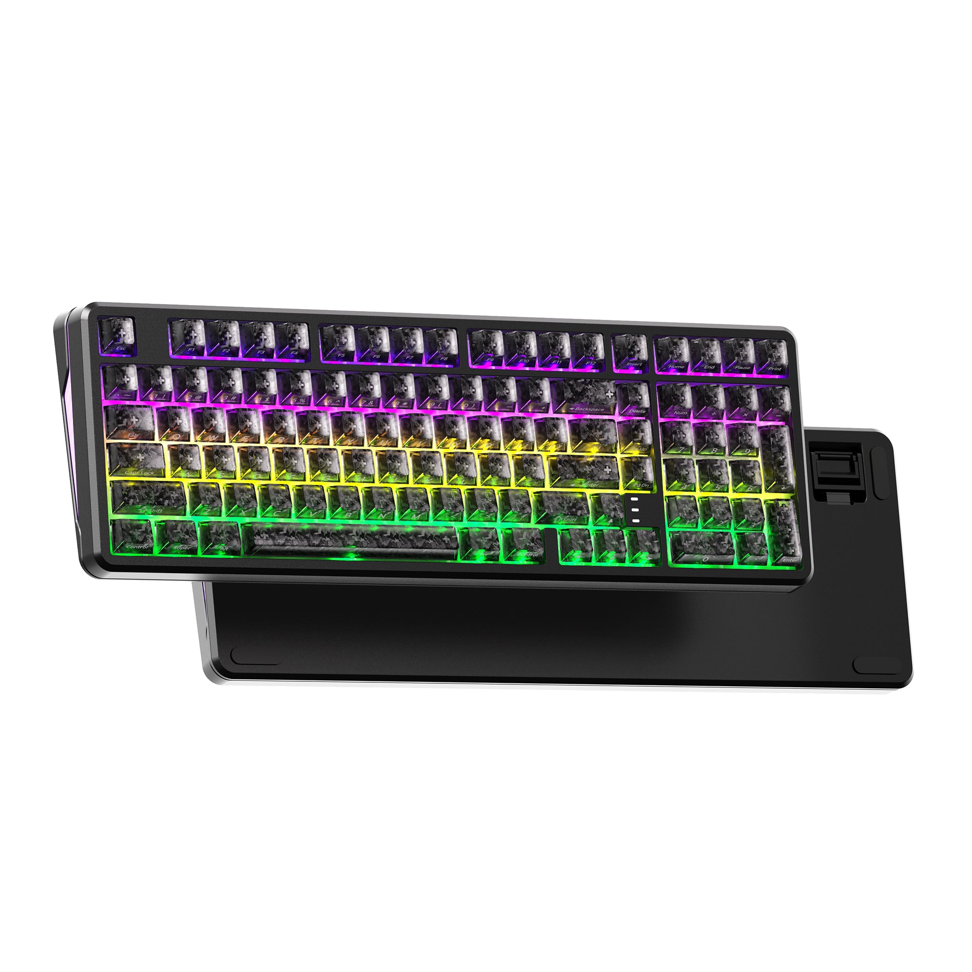 XVX M98 96% Wireless RGB Mechanical Keyboard Forged Carbon Smoke RGB