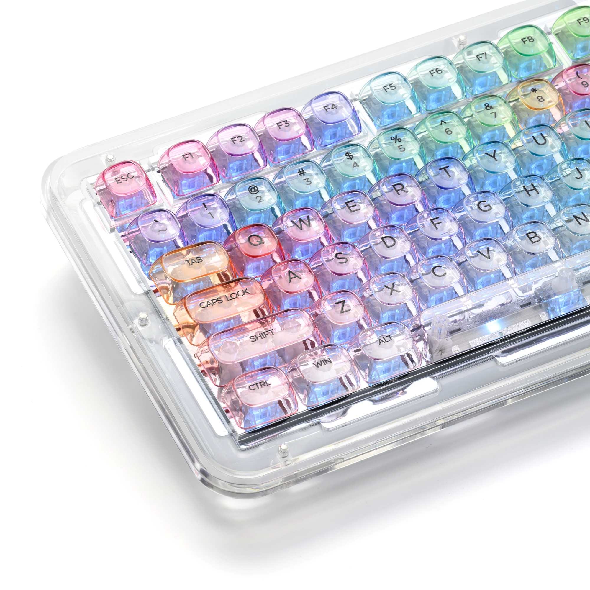 XVX Macaron Balloon Pastel Gradient 125-Key MOA Profile Full Keycap Set with Dye-Sublimated Design
