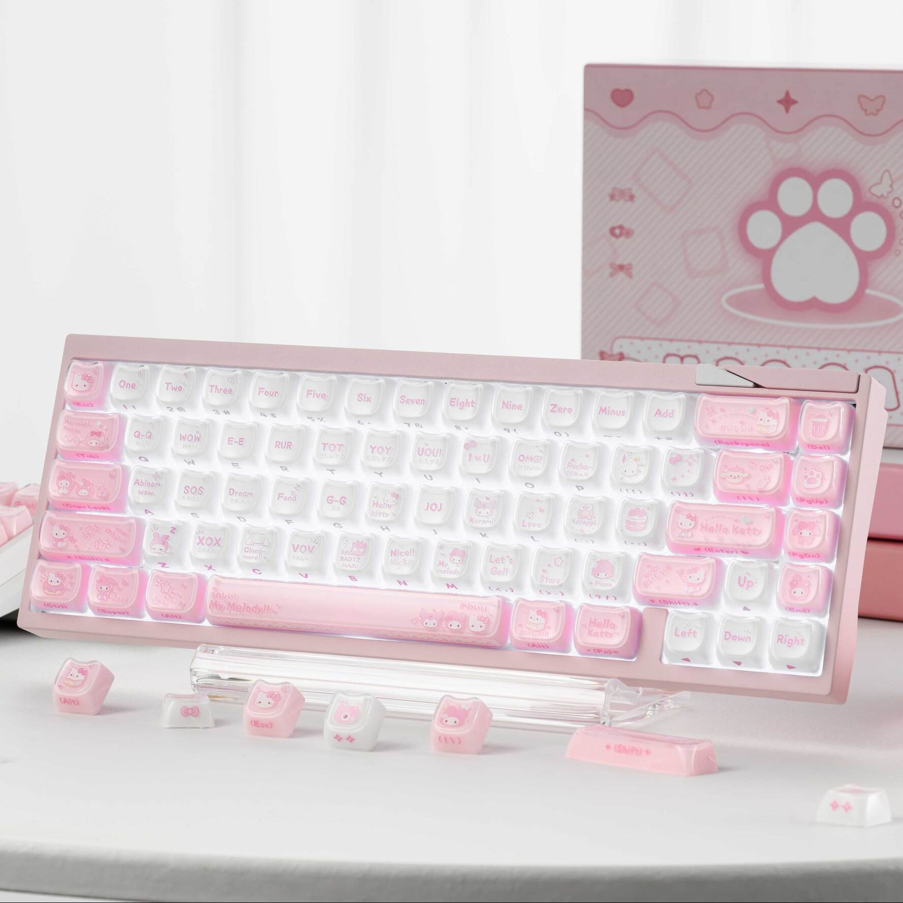XVX Melody Jelly MAO Profile Side-Printed Double-Shot 127-Key Keycap Set 