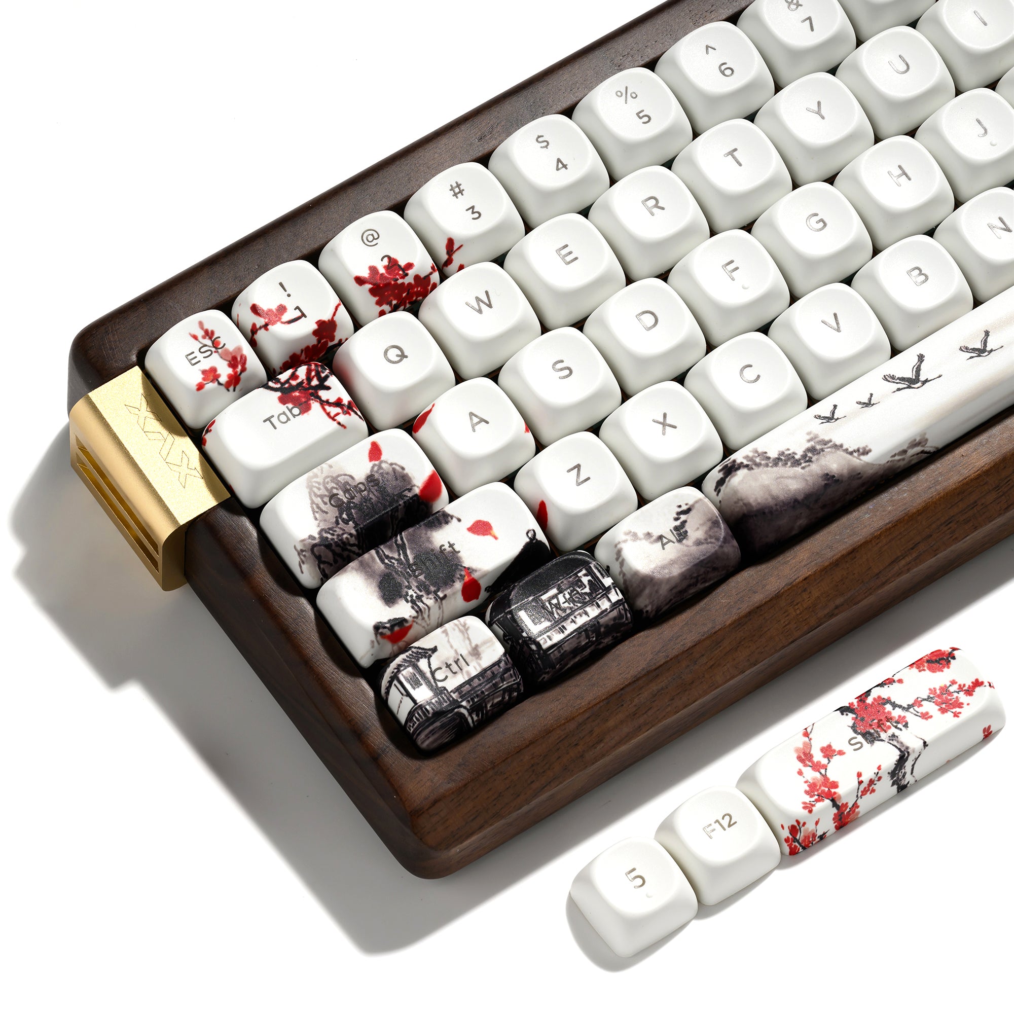XVX Mono Series MOA Shine-Through PBT Keycap Set, 117-Key, 5-Side Dye-Sublimation + Double-Shot