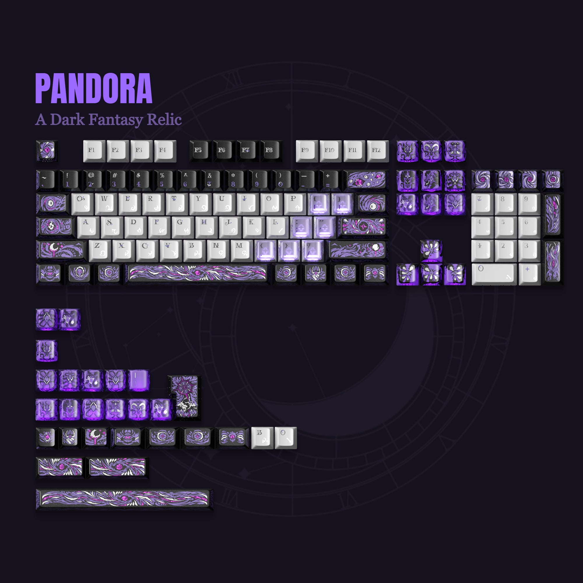 XVX Pandora Cherry Profile PBT+PC 133-Key Keycap Set XVX Keyboard