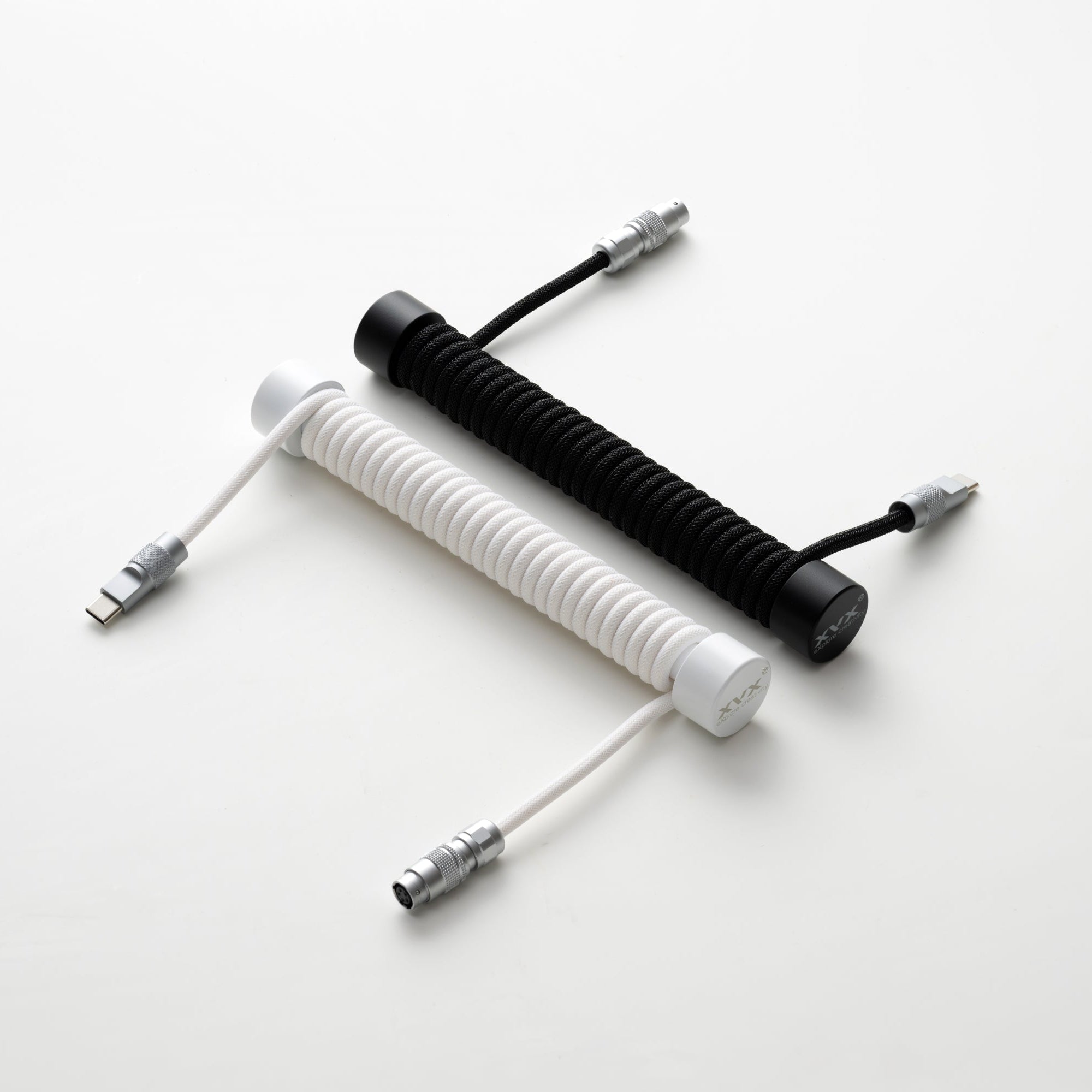 XVX Pro V2 Push-Pull Coiled Aviator USB-C Cable for Custom Mechanical Keyboard
