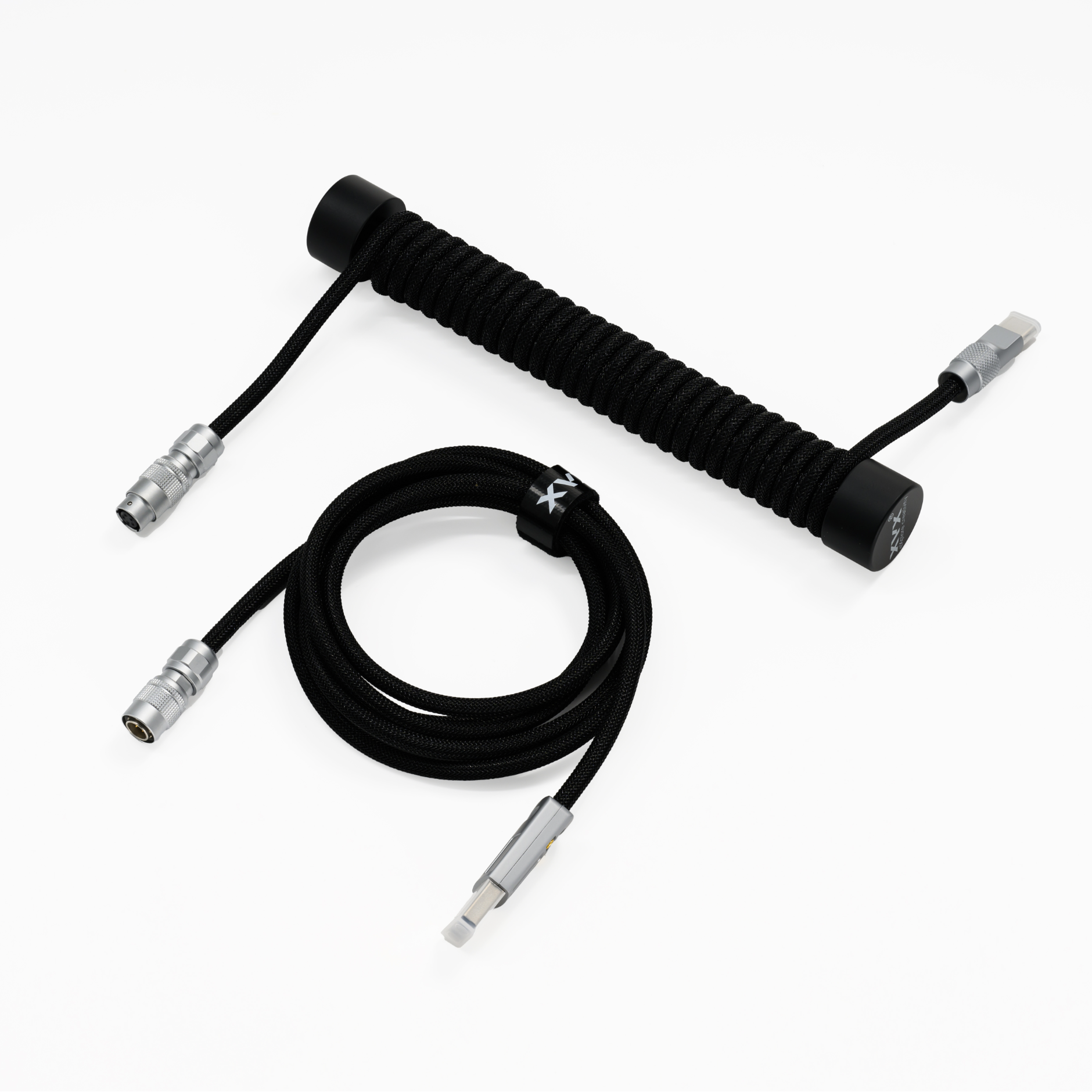 XVX Pro V2 Push-Pull Coiled Aviator USB-C Cable 