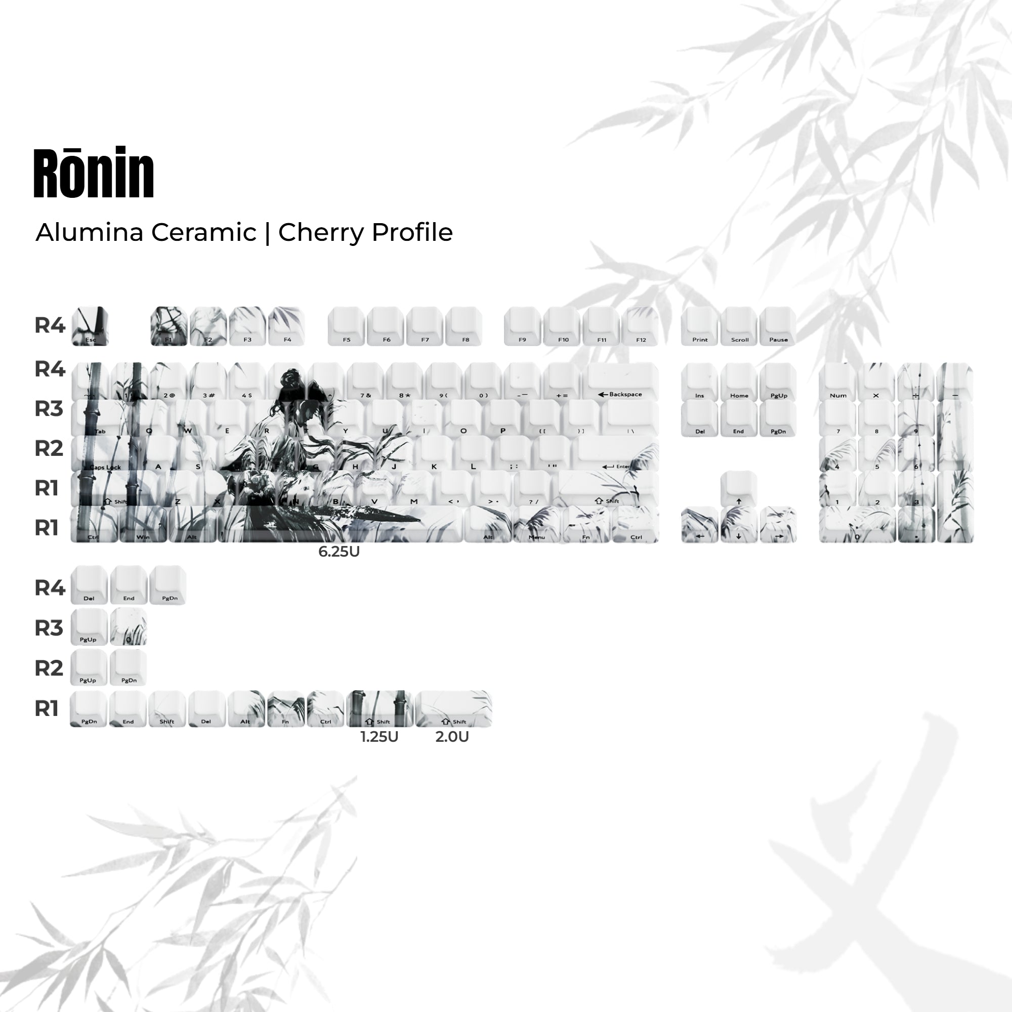 XVX Rōnin Ceramic Cherry Profile 120-Key Full Keycap Set XVX Keyboard