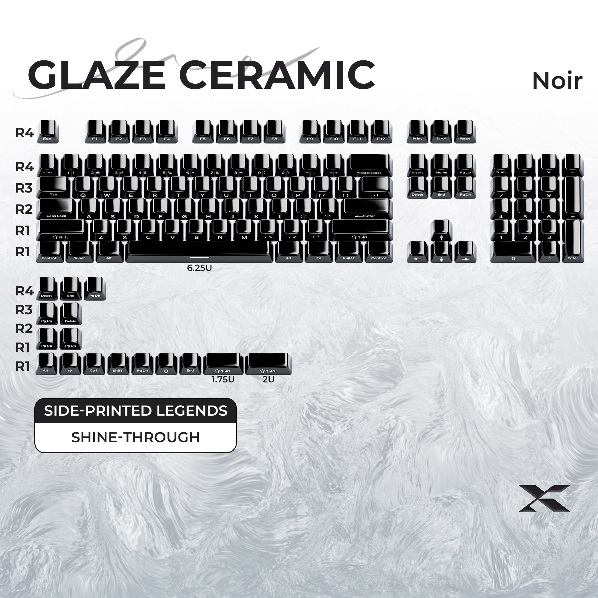 XVX Glaze Ceramic Cherry Profile 120-Key Full Keycap Set XVX Keyboard