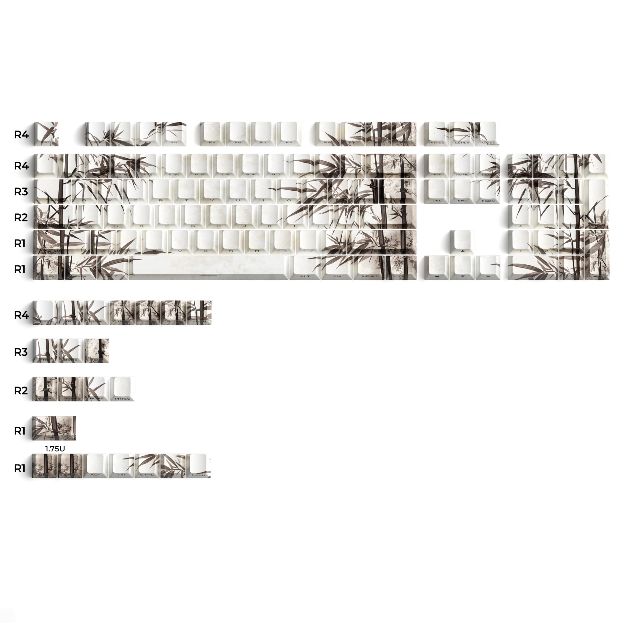 XVX Plant series Cherry Profile Double shot Dye-Sub PBT Keycap Set