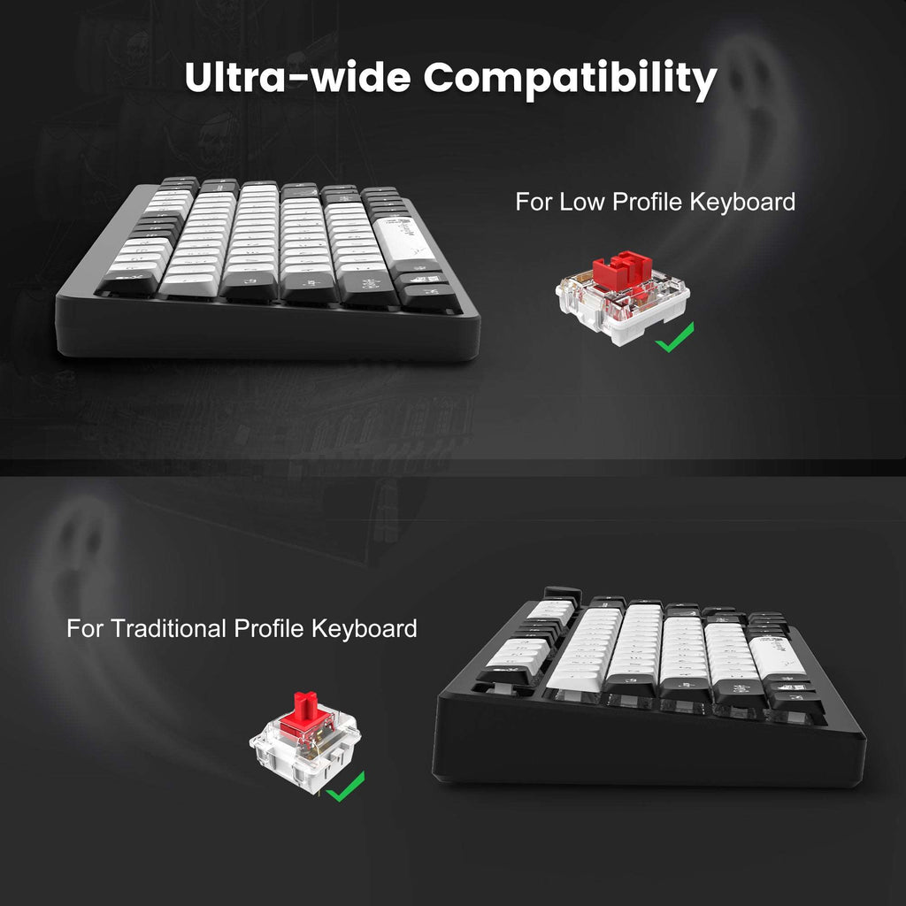 XVX Ghost Low Profile PBT Dye-Sub Keycap (122-Key) - xvxchannel