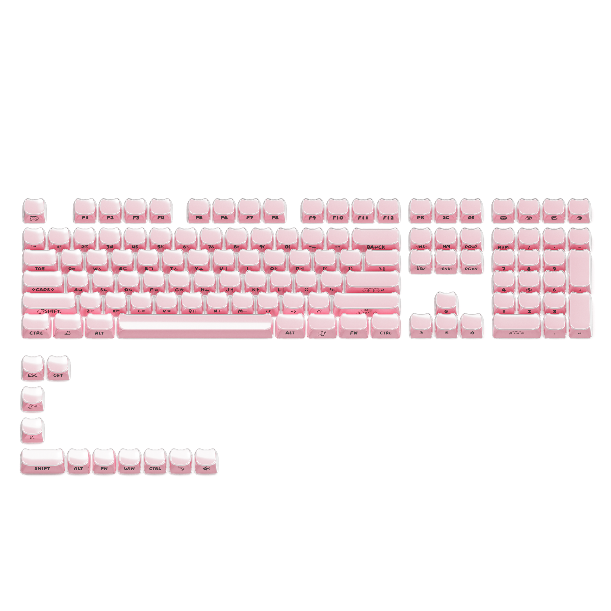 XVX Jelly R2 Side-Printed Translucent MDA Profile Keycap Set