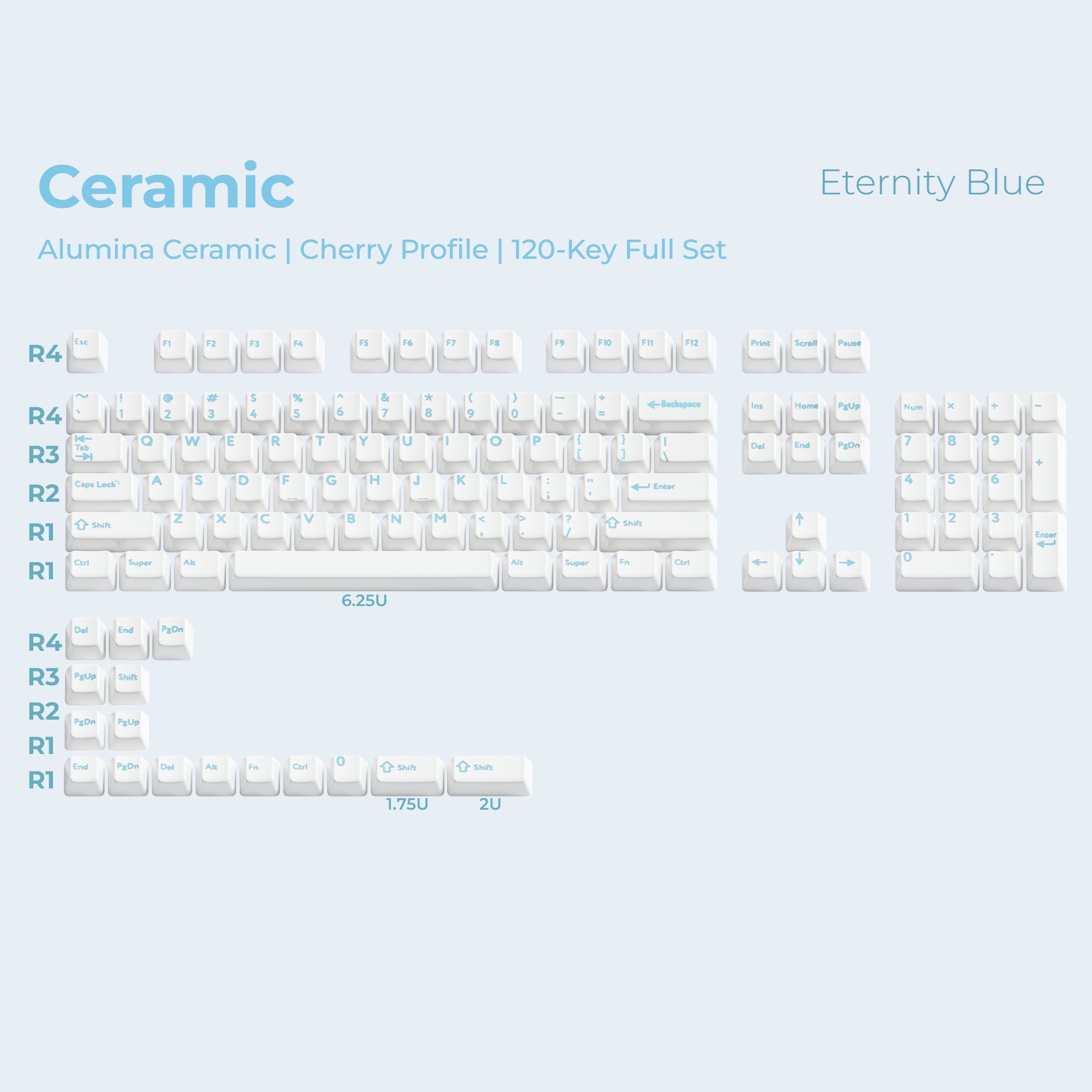 Glaze Ceramic 120-Key Full Keycap Set | XVX Keyboard