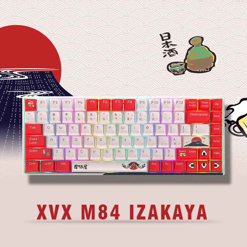 XVX M84 Izakaya Themed 84 Keys Hot-Swappable Mechanical Keyboard - xvxchannel
